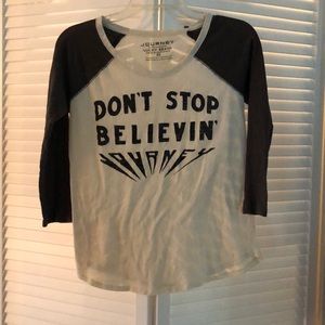 Partial long sleeve top